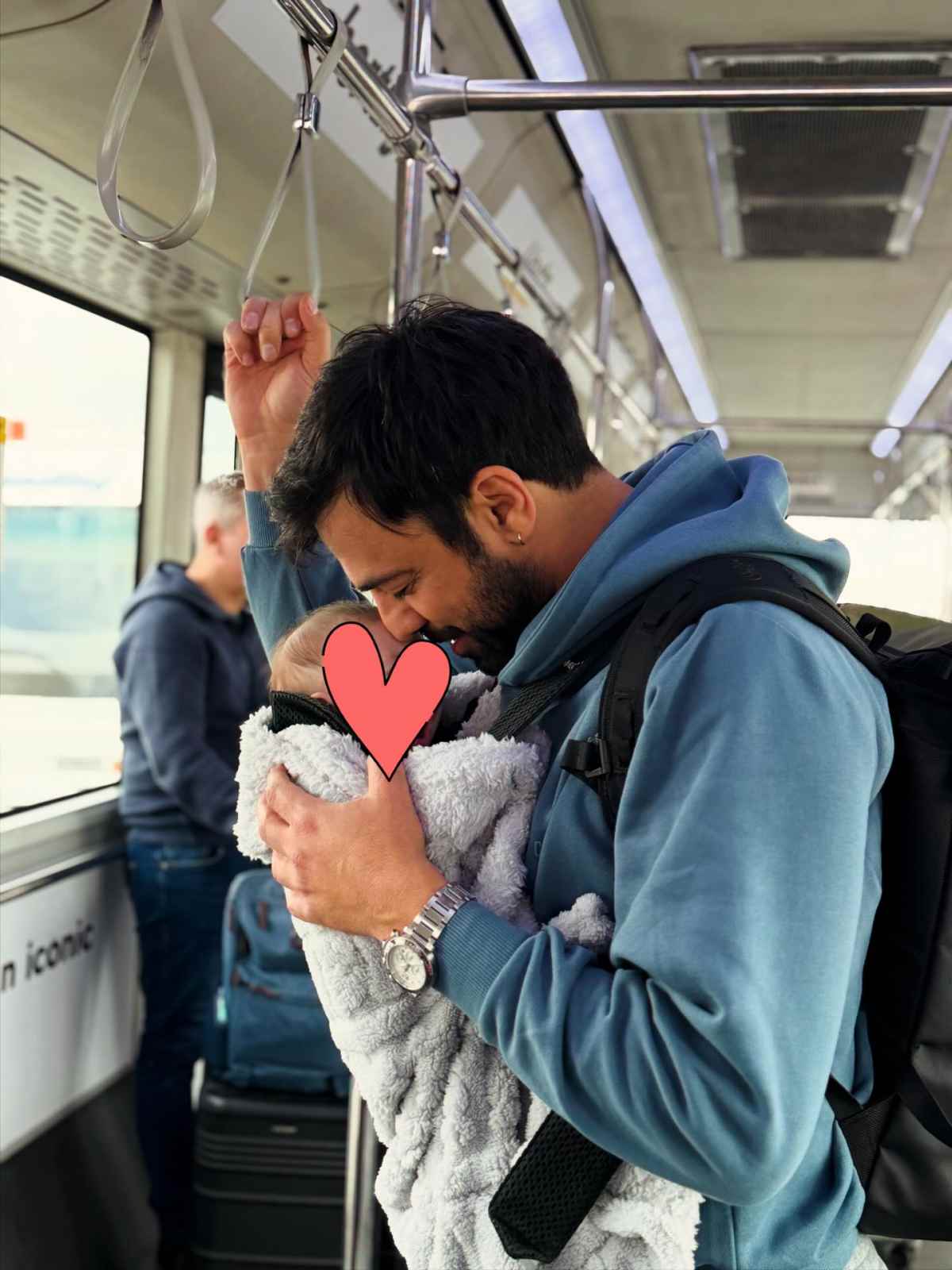 Ο Ανδρέας Γεωργίου με την κόρη του