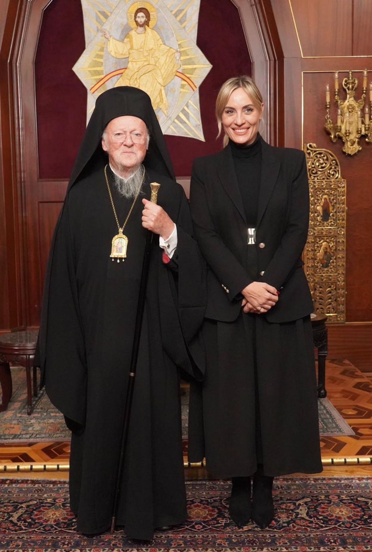 Η Ελεονώρα Μελέτη με τον Οικουμενικό Πατριάρχη