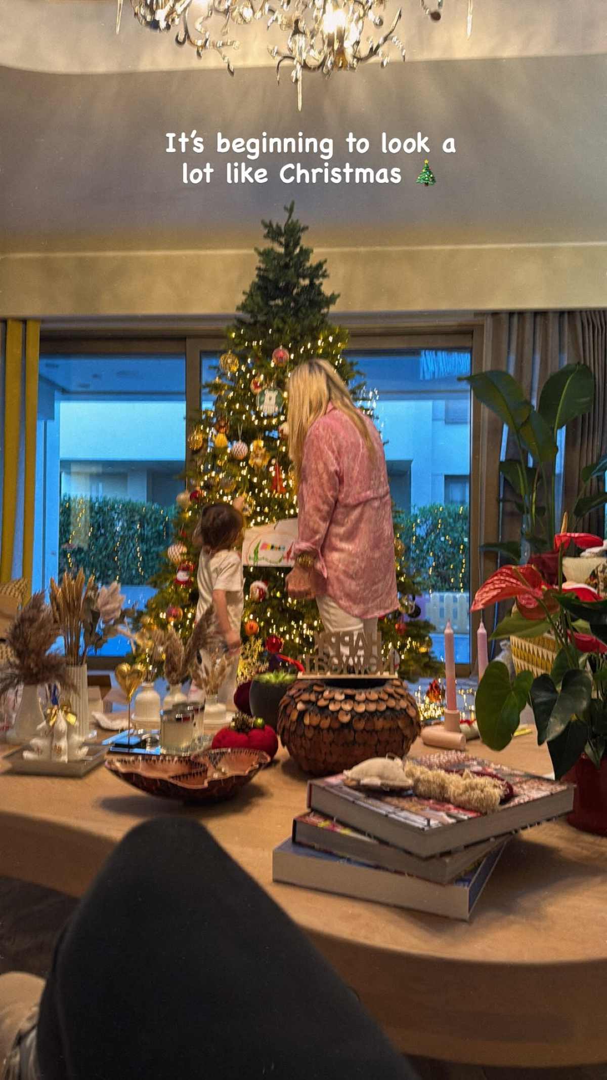 Η Αθηνα Οικονομάκου στόλισε Χριστουγεννιάτικο δέντρο