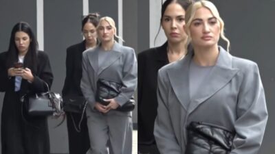 Η Ιωάννα Τούνη έξω από τα δικαστήρια