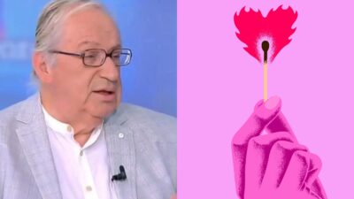 Ο Κώστας Λεφάκης και ένα σπίρτο που σχηματίζει καρδιά με την φλόγα του