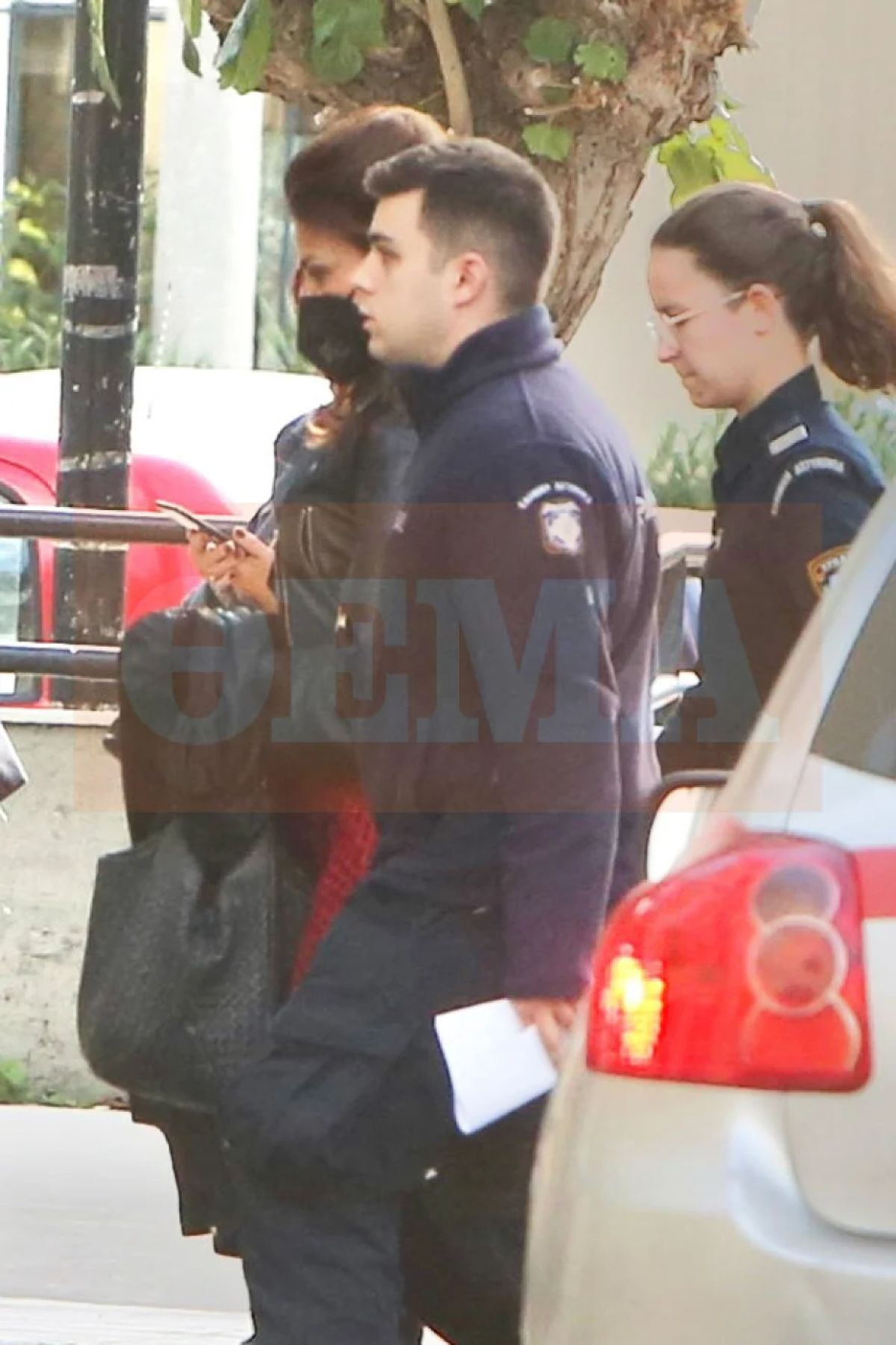 Η άφιξη της Δήμητρας Ματσούκα στα δικαστήρια της πρώην σχολής Ευελπίδων