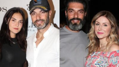 Ο Σπύρος Μαρτίκας μαζί με την Βρισηίδα Ανδριώτου και την αδερφή του, Θεοδώρα