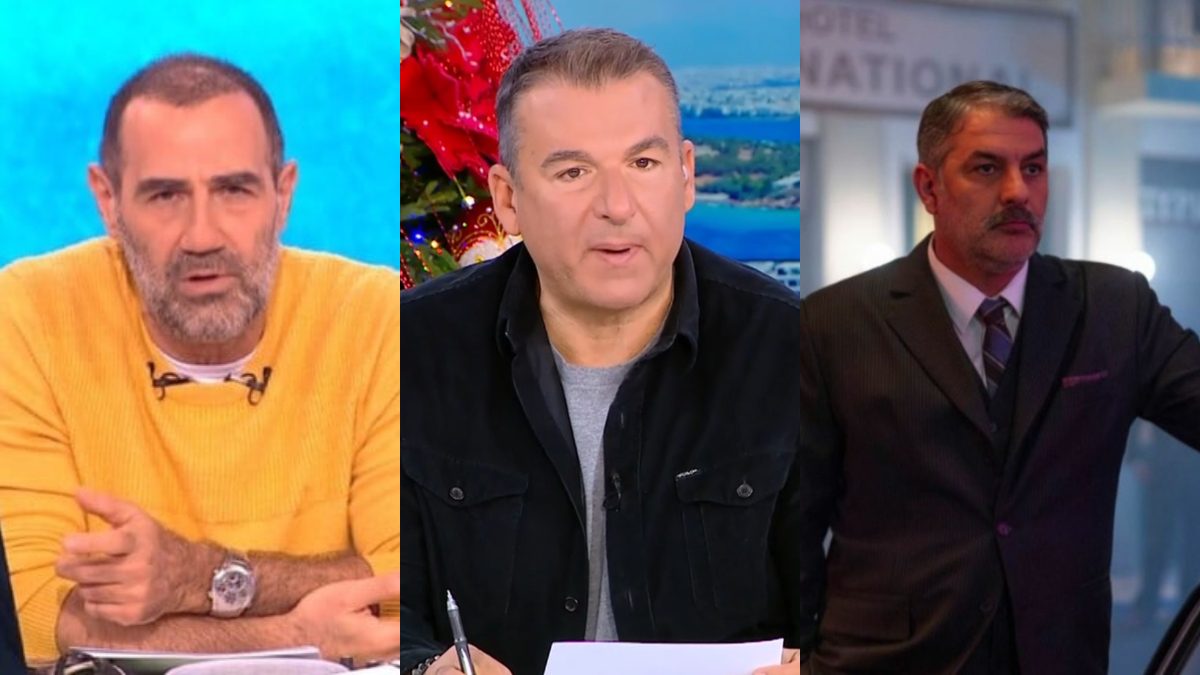 Ο Αντώνης Κανάκης, ο Γιώργος Λιάγκας και ο Βασίλης Μπισμπίκης