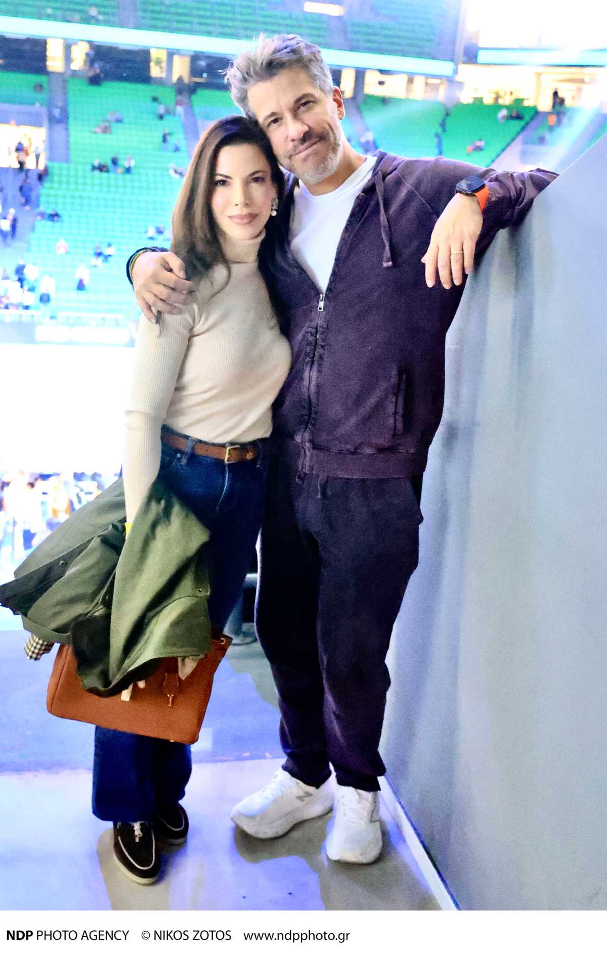 Ο Χάρης και η Αντελίνα Βαρθακούρη στο ΟΑΚΑ