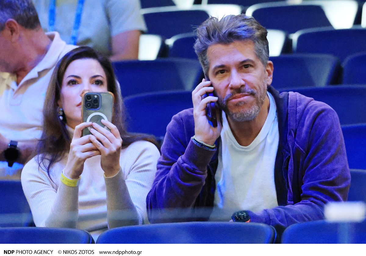 Ο Χάρης και η Αντελίνα Βαρθακούρη στο ΟΑΚΑ