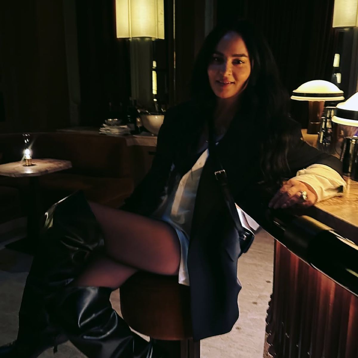 Η Ζενεβιέβ Μαζαρί με τον σύζυγό της στο Παρίσι