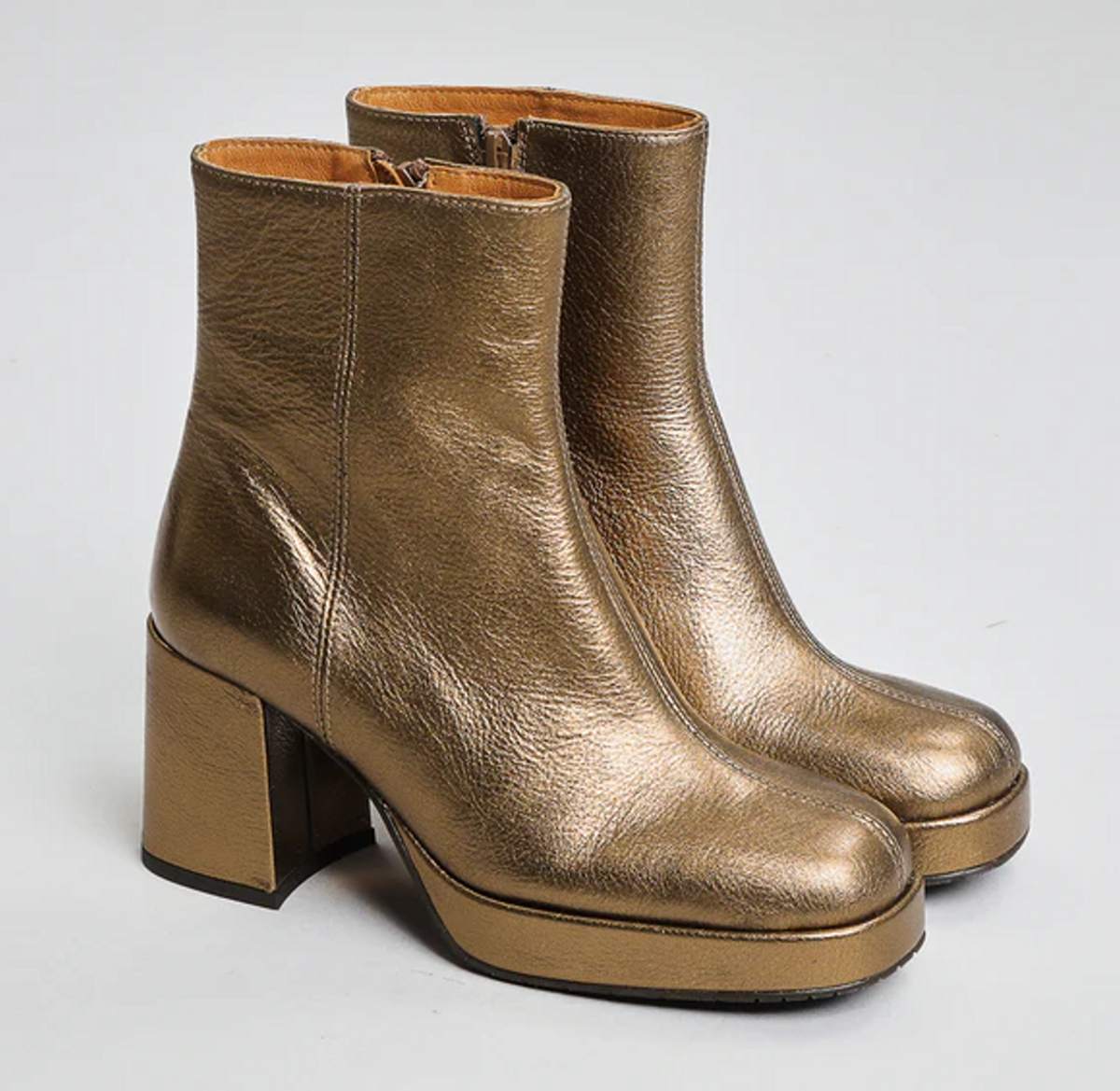 metallic boots