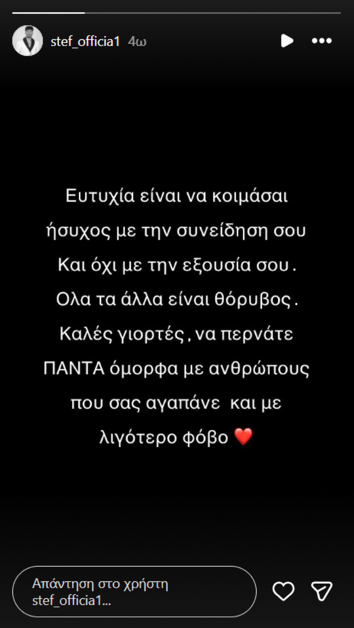 Η ανάρτηση του Στέφανου Παπαδόπουλου