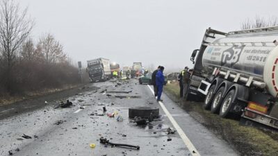 Εικόνες από το τροχαίο στη Ρουμανία με τους οπαδούς του ΠΑΟΚ