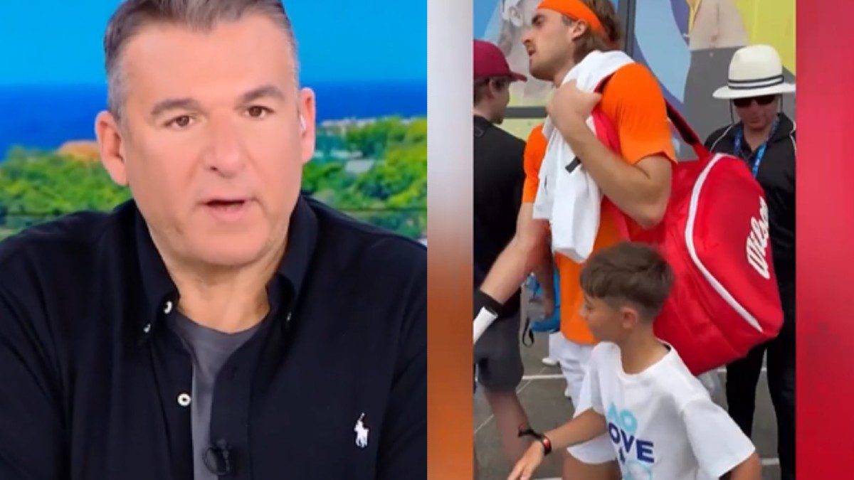 Ο Γιώργος Λιάγκας και ο Στέφανος Τσιτσιπάς