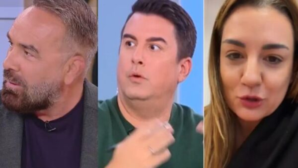 Ο Γρηγόρης Γκουντάρας, ο Πάνος Κατσαρίδης και η Ελίνα Παπίλα