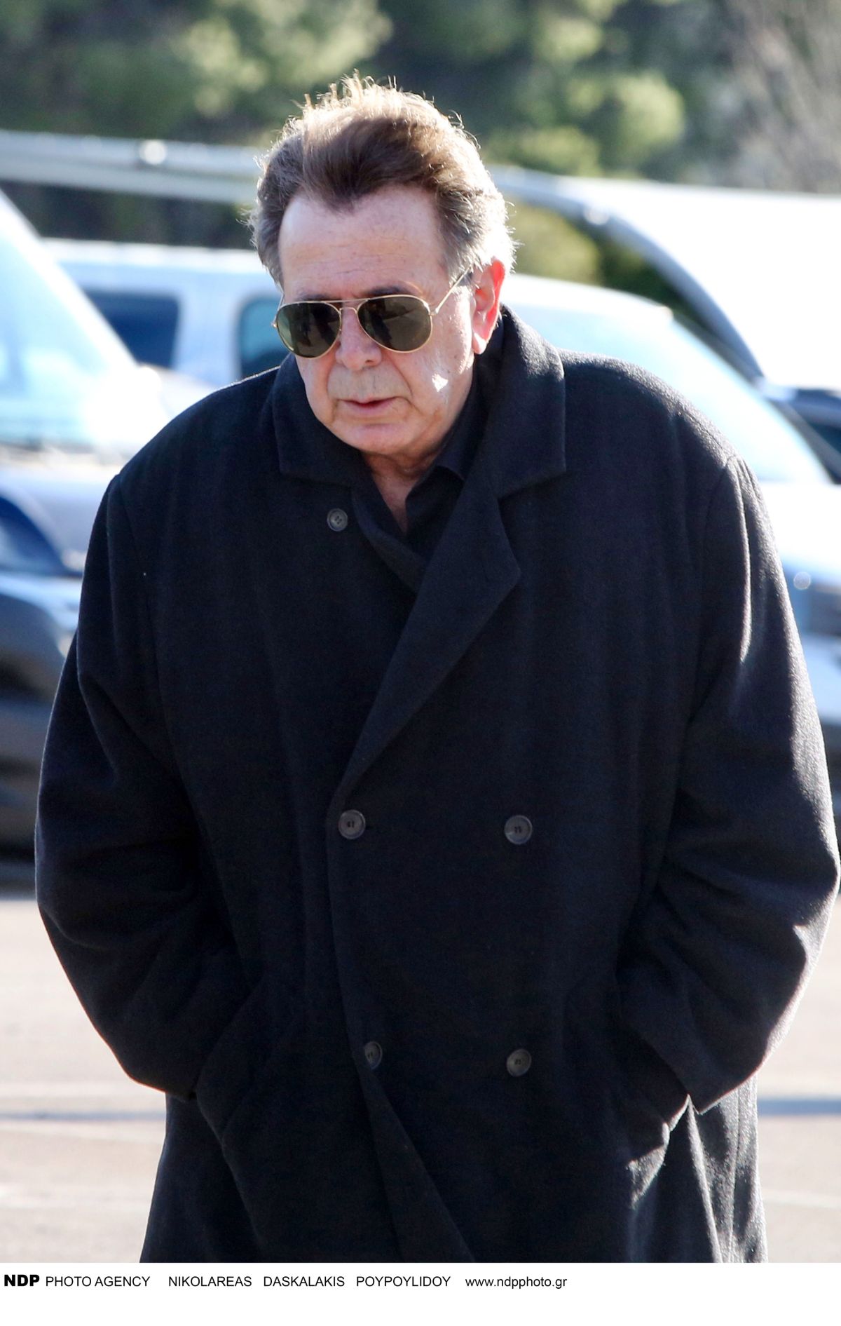 Ο Χρήστος Φωτίδης στη κηδεία του Γιώργου Παπαδάκη 