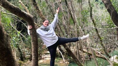 Η Δανάη Μπάρκα στην εξοχή