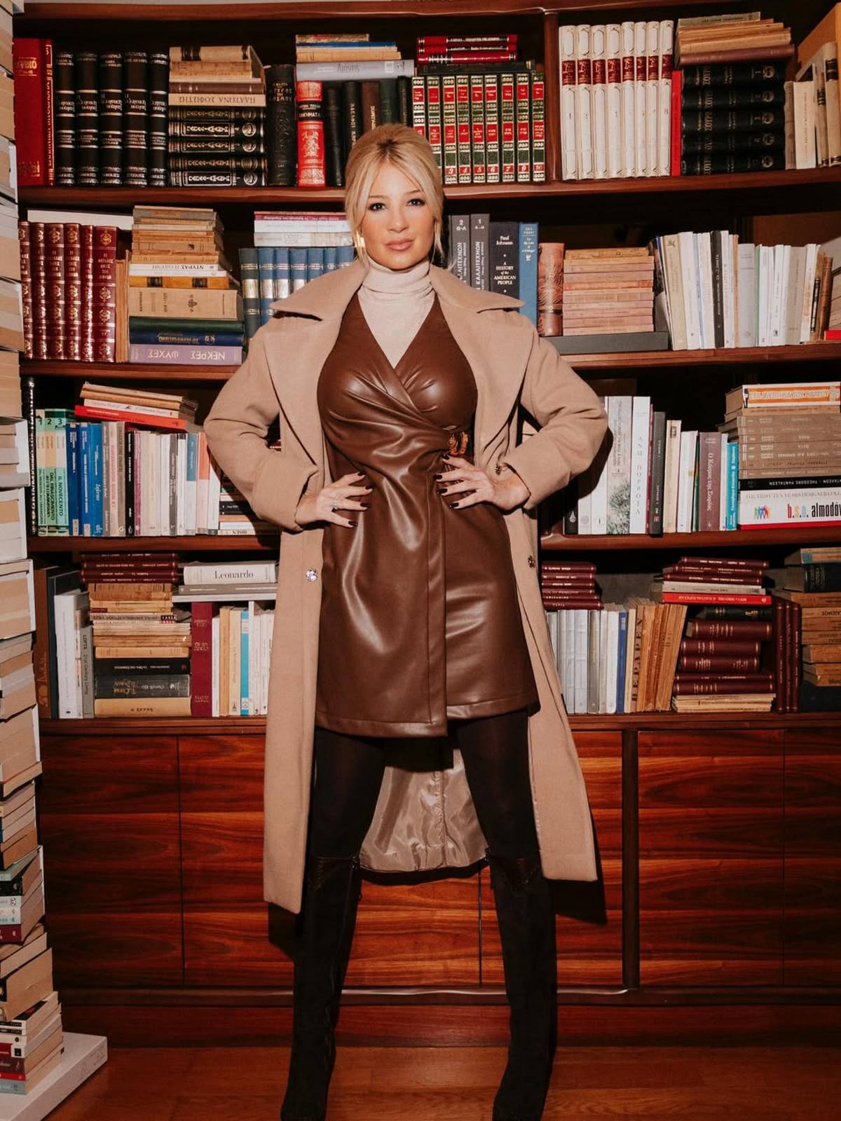 Η Φαίη Σκορδά στο σπίτι της