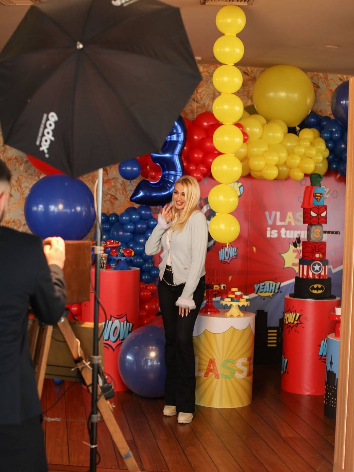 Η Κωνσταντίνα Σπυροπούλου στο πάρτι του γιου της