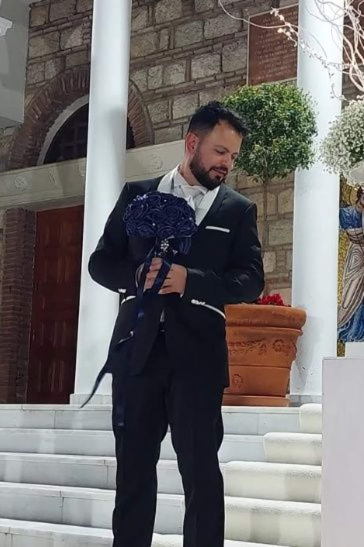 Ο Βασίλης Κουμεντάκος στο γάμο του