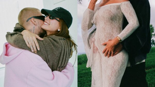 Μπίμπερ αγκαλιά αριστερά και δεξιά με φουσκωμένη κοιλίτσα