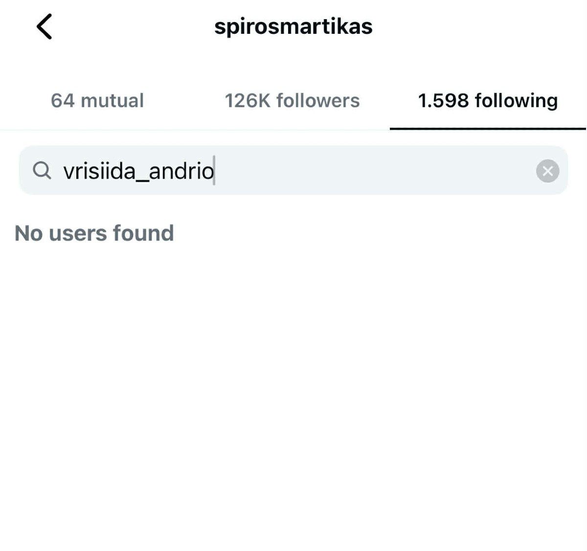 Το unfollow του Σπύρου Μαρτίκα στη Βρισηίδα Ανδριώτου