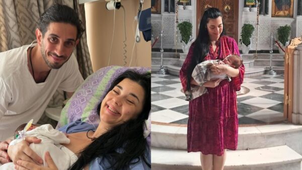 Η Άννα Τσουκαλά με το παιδί της