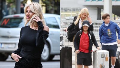 H Φαίη Σκορδά με τα παιδιά της