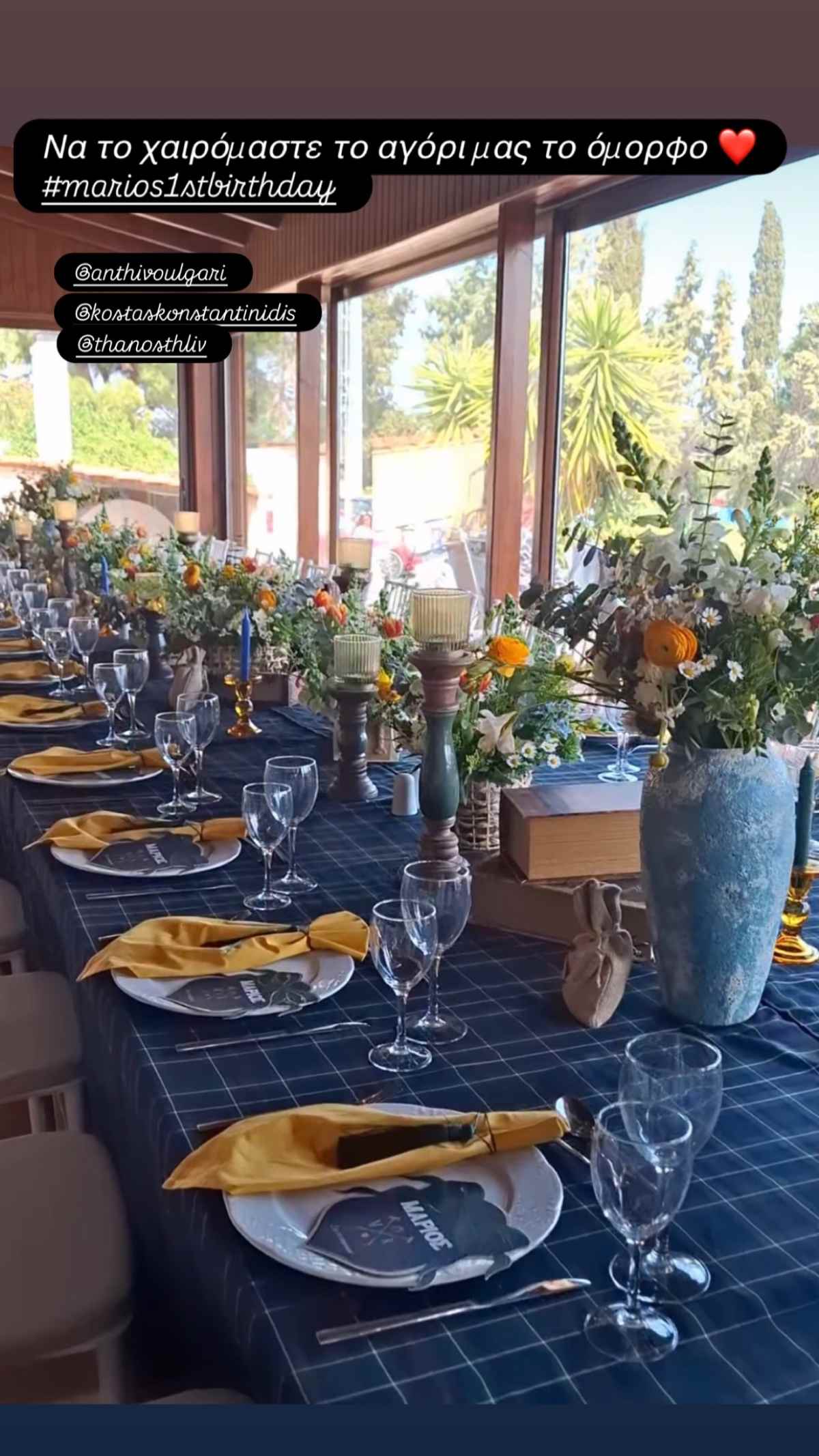 Στιγμιότυπο από το πάρτι γενεθλίων του γιου της Ανθής Βούλγαρη