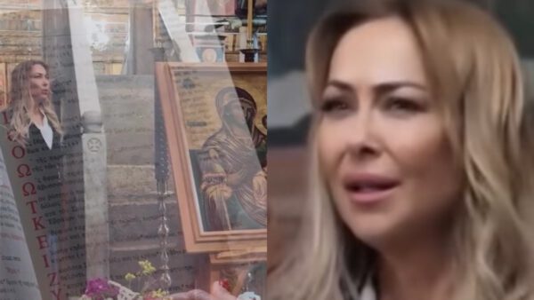 Η Μελίνα Ασλανίδου ψέλνει στα Μετέωρα