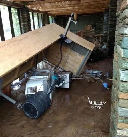 Οι καταστροφές που είχαν προκληθεί το 2019 στο ξενοδοχείο από έντονα καιρικά φαινόμενα