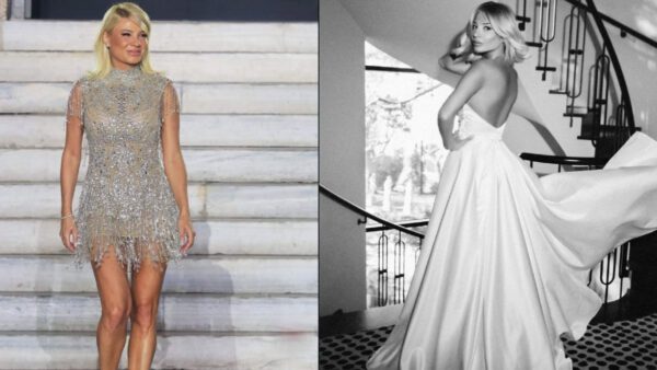 Η Φαίη Σκορδά με νυφικό