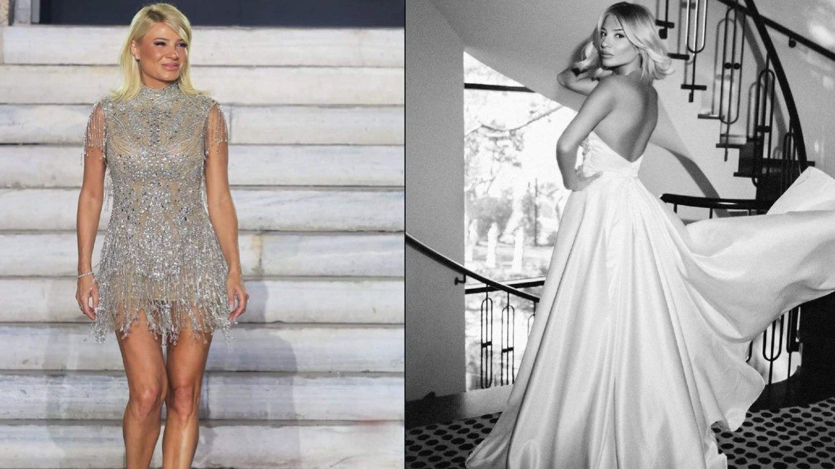 Η Φαίη Σκορδά με νυφικό