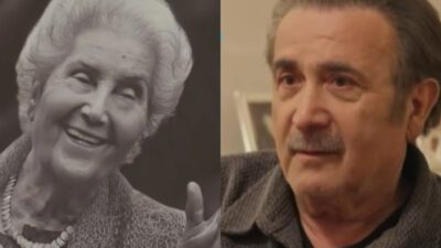 Ο Λάκης Λαζόπουλος με τη μητέρα του