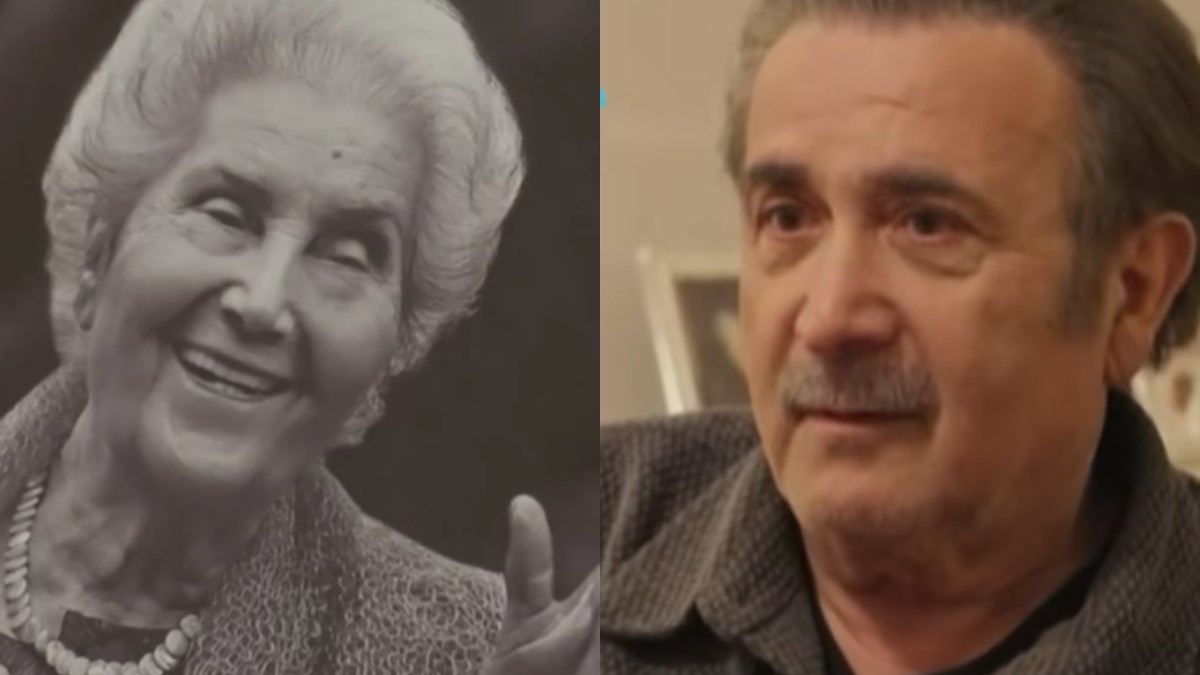 Ο Λάκης Λαζόπουλος με τη μητέρα του