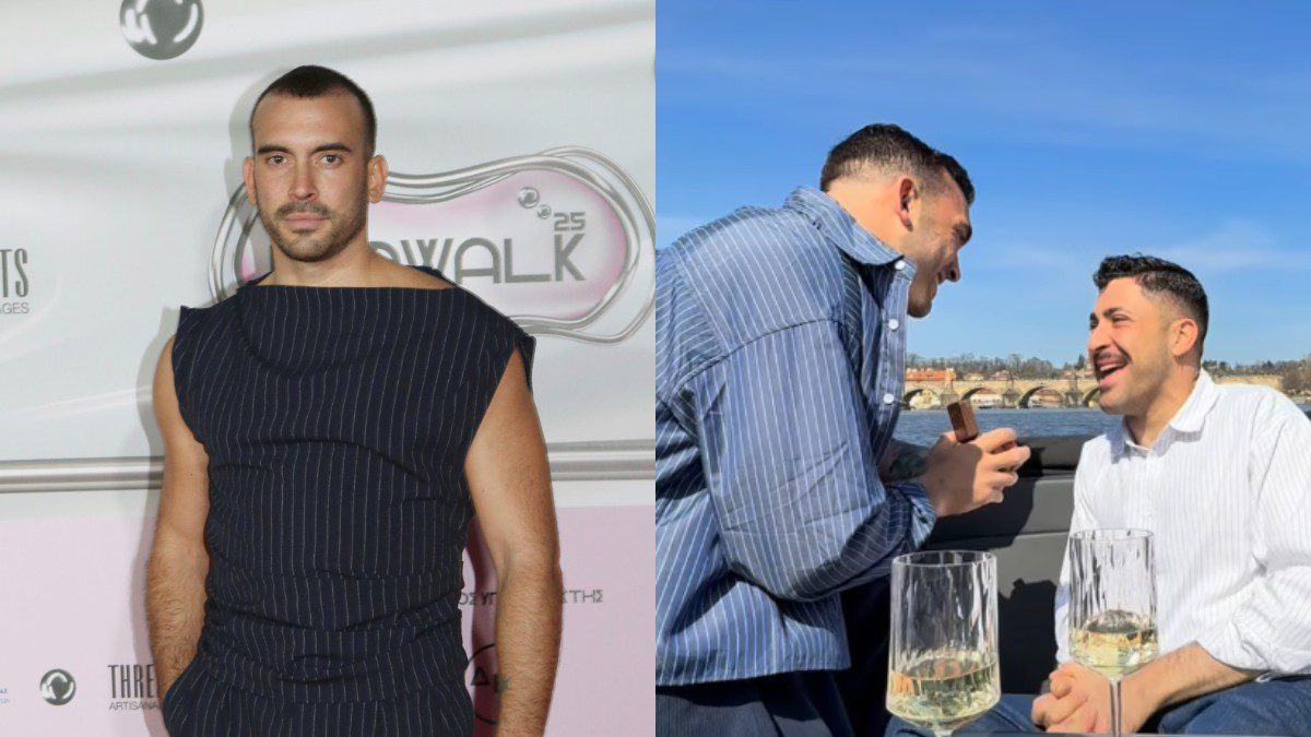 Ο Ιάσονας Μανδηλάς με τον σύντροφό του