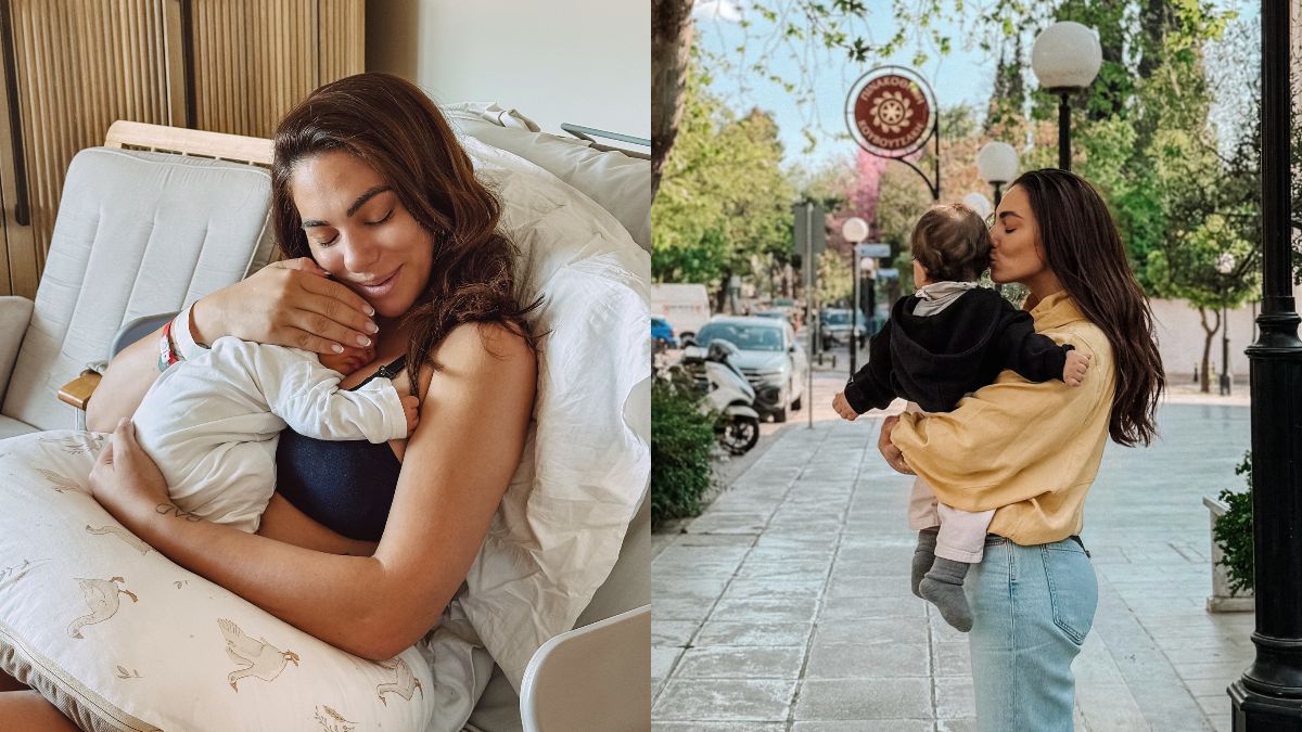 Η Ευρυδίκη Βαλαβάνη με τον γιο της