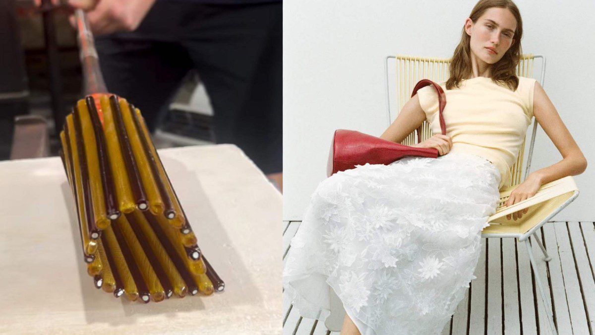 Zara τσάντα από γυαλί