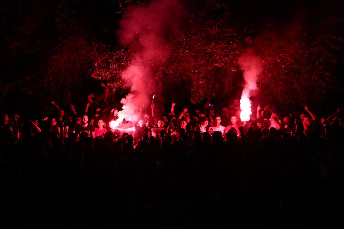Πανηγυρισμοί για τον Ολυμπιακό