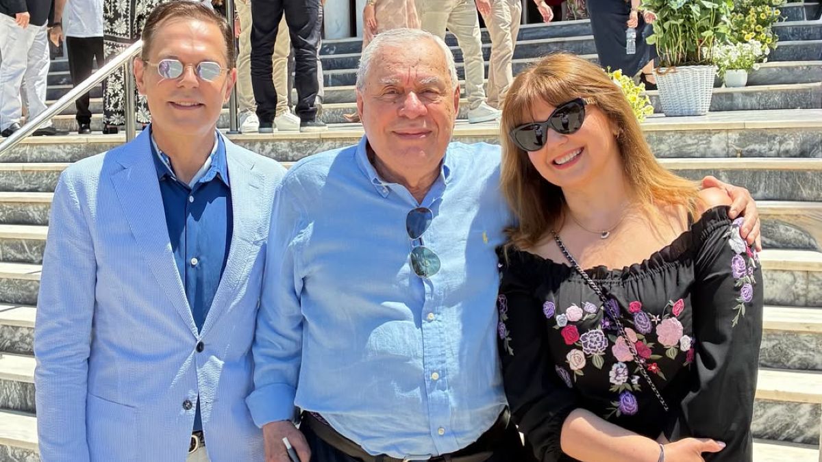 Ο Γεράσιμος Γιακουμάτος στη βάφτιση του εγγονού του