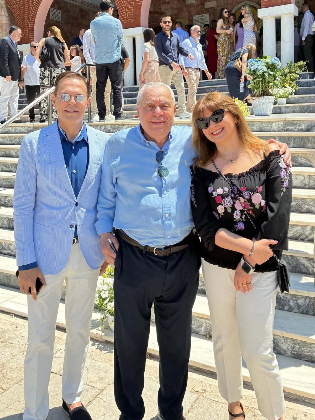Ο Γεράσιμος Γιακουμάτος στη βάφτιση του εγγονού του
