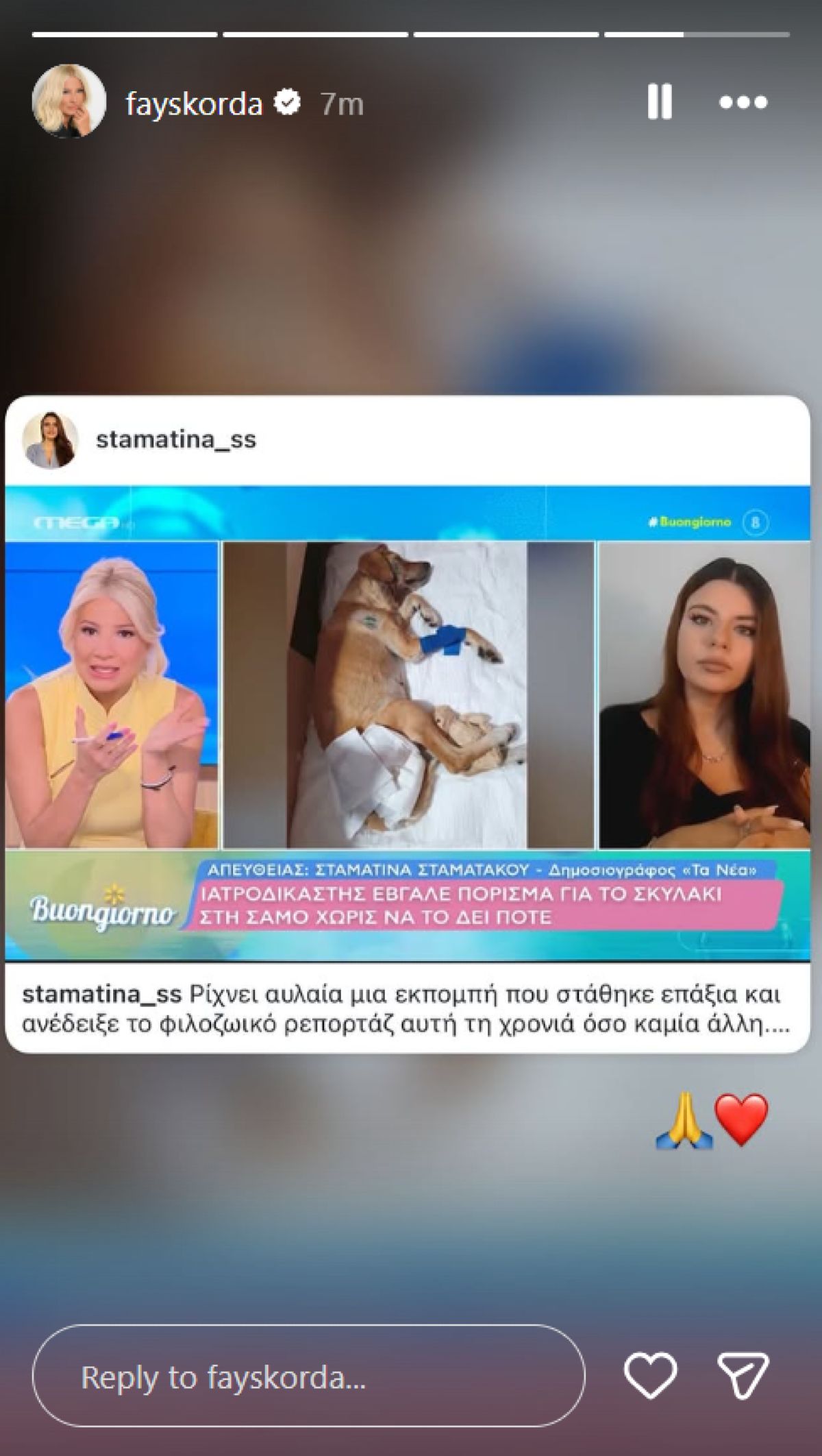 Το story της Φαίης Σκορδά