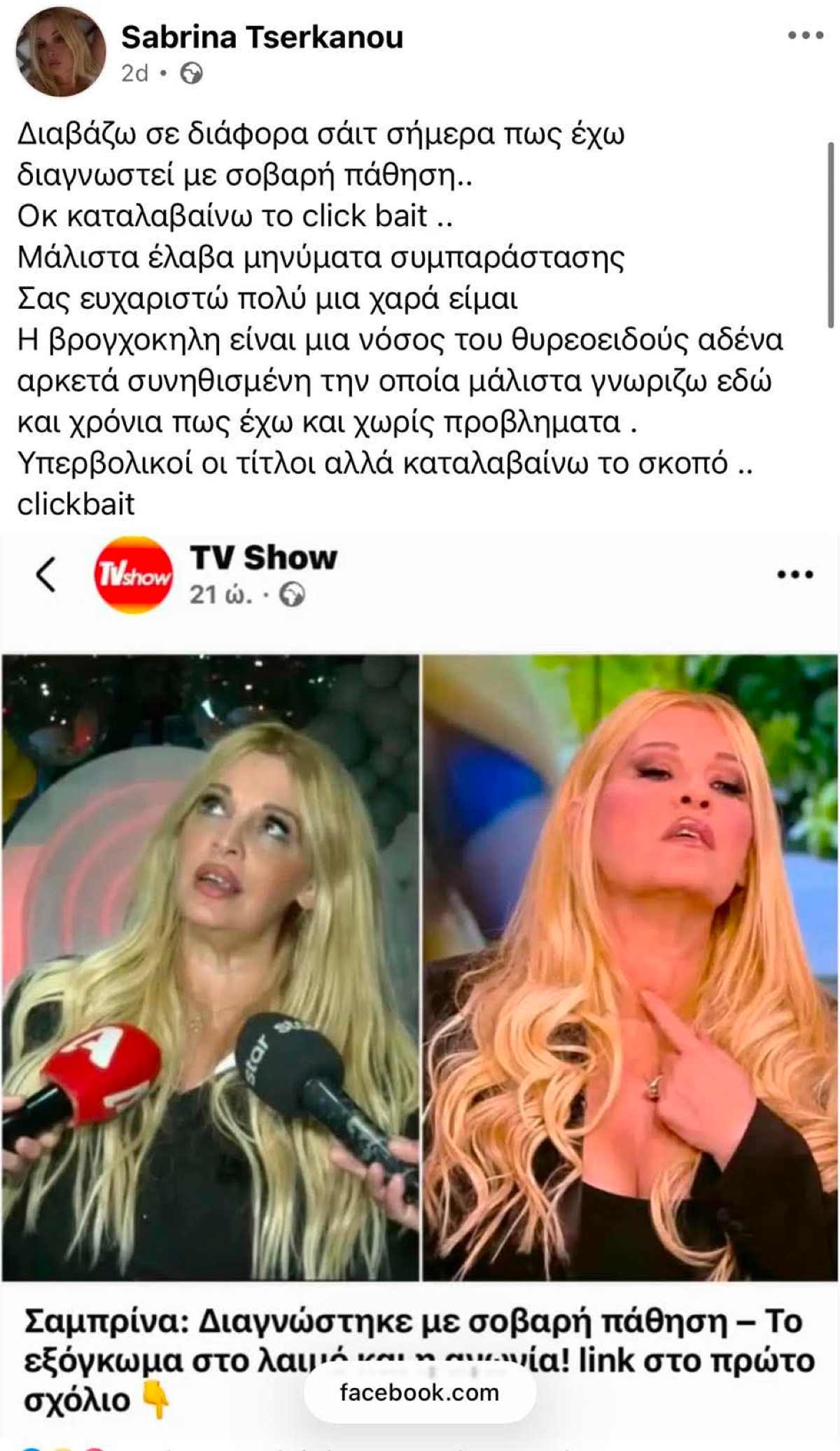 Σαμπρίνα ανάρτηση