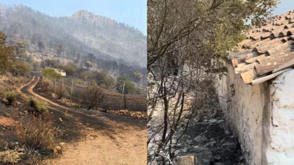 Σώθηκε το εκκλησάκι από τη φωτιά