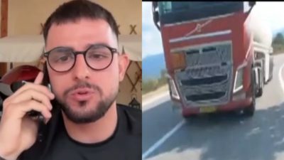 Ο οδηγός της μηχανής απέναντι στο βυτιοφόρο