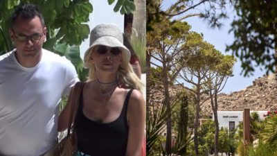Κατερίνα Καινούργιου και Παναγιώτης Κουτσουμπής στο Nammos