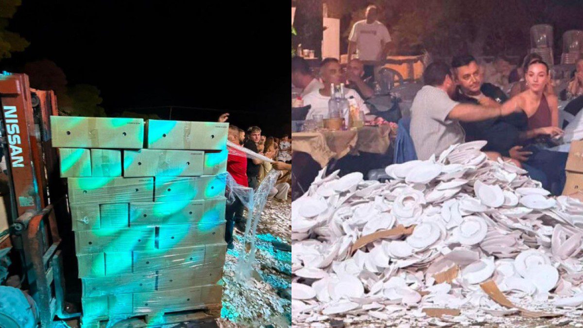 Αδιανόητες εικόνες στη Ζάκυνθο: Κλαρκ έφερε παλέτες με πιάτα σε πανηγύρι – «Βουνό» τα σπασμένα στην πίστα