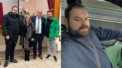 Ο αντιδήμαρχος Μακρακώμης με τον γιο του